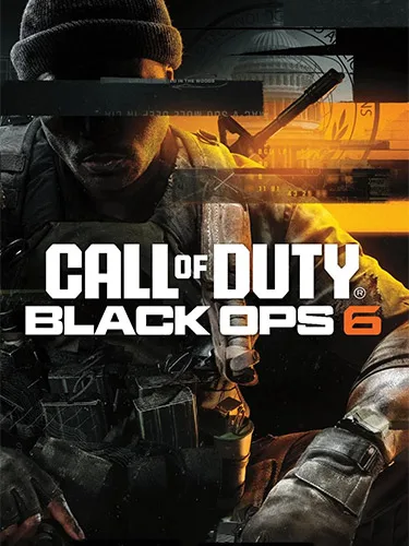 Imagem do jogo Call of Duty: Black Ops 6 com soldado em destaque e cenário de guerra ao fundo.