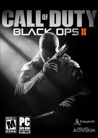 Imagem da capa do jogo Call of Duty: Black Ops II com soldado segurando arma.