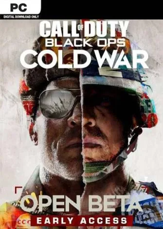 Capa do jogo Call of Duty: Black Ops Cold War com soldados e elementos militares.