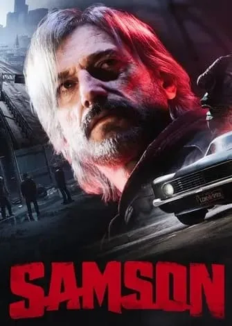 Cena do jogo com personagem de cabelo grisalho e carro antigo ao fundo.